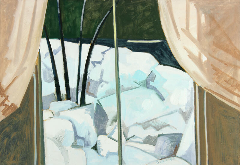 Lois Dodd, ‘Window and Ice Bank’, 1983, Painting, Oil on Masonite, Alexandre Gallery