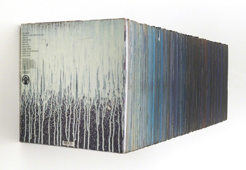 David Ellis, ‘Blue Springs’, 2018, Sculpture, Album covers, construction adhesive, wood, resin, Joshua Liner Gallery
