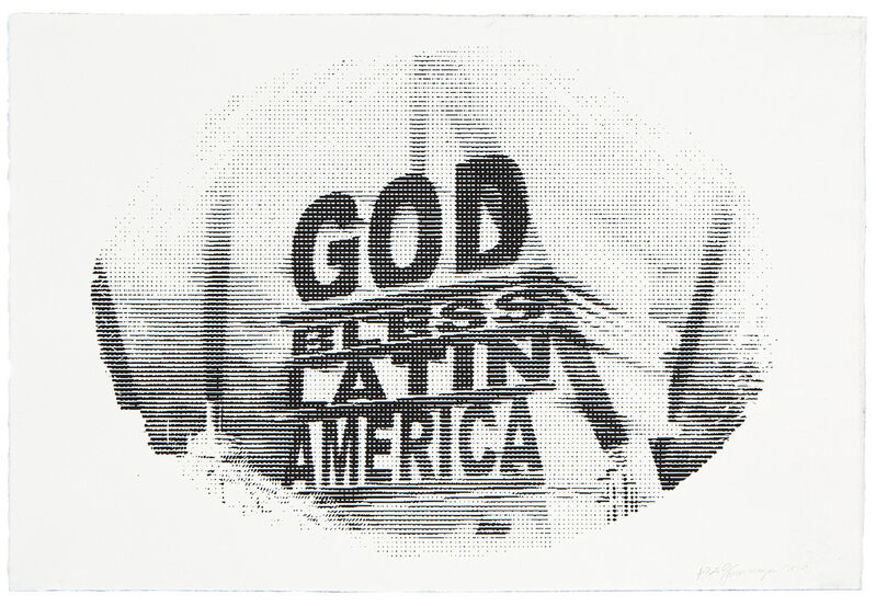 Gonzalo Fuenmayor, ‘God Bless Latin America Silkscreen’, 2019, Print, Screen print on cotton paper, Dot Fiftyone Gallery