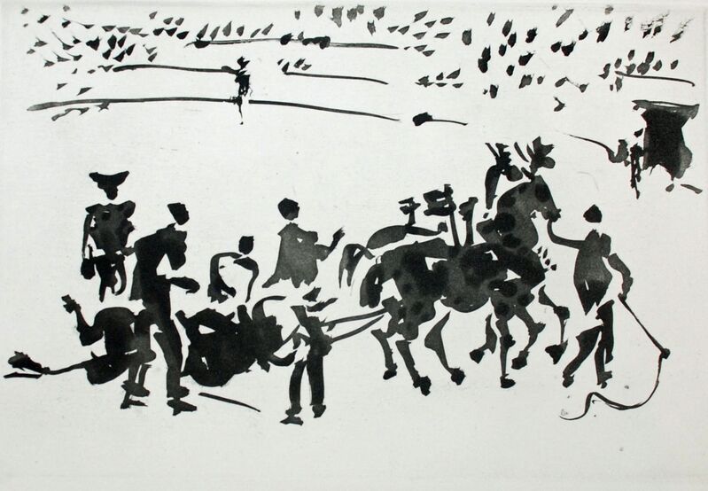 Pablo Picasso, ‘El Arrastre (Dragging of the Slain Bull)’, 1959, Print, Aquatint, Georgetown Frame Shoppe
