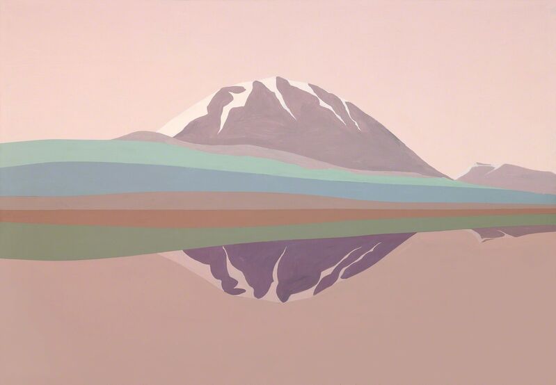 Helen Lundeberg, ‘Two Mountains’, 1990, Painting, Acrylic on canvas, Louis Stern Fine Arts