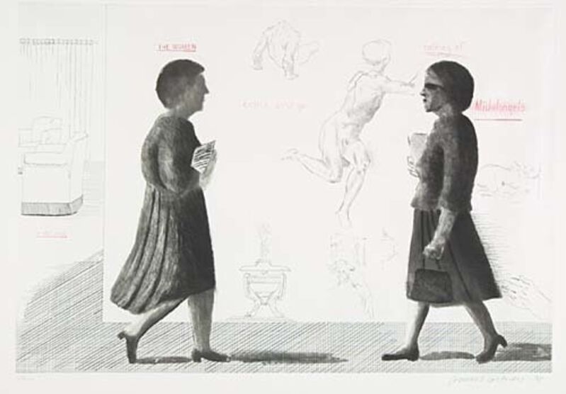 David Hockney, ‘Homage to Michelangelo’, 1975, Print, Etching & Aquatint, Vanessa Villegas Art Advisory