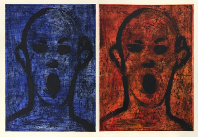 Jim Dine, ‘Two Poets Singing Beautifully’, 2016, Print, Etching and collograph on Bright White Hahnemuhle paper, Jonathan Novak Contemporary Art