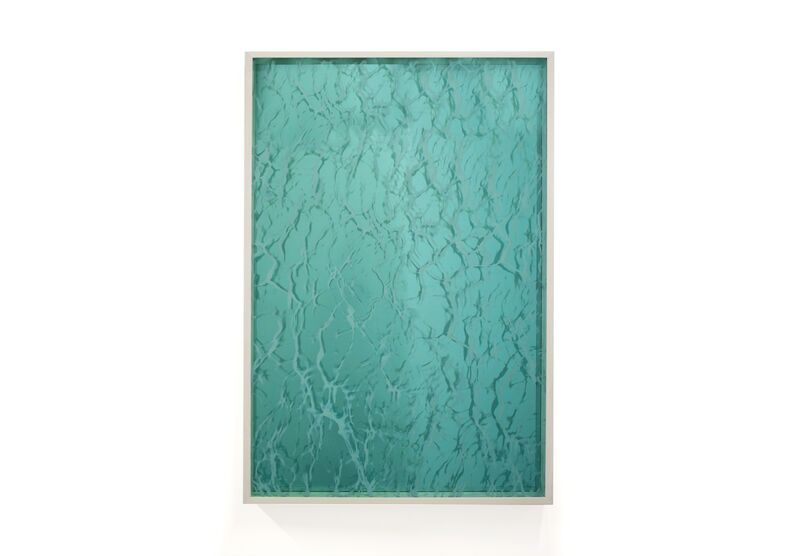 Bower, ‘Water Mirror’, 2016, Design/Decorative Art, Green tinted glass, green mirror, white-washed maple frame, ceramic printing, Sight Unseen