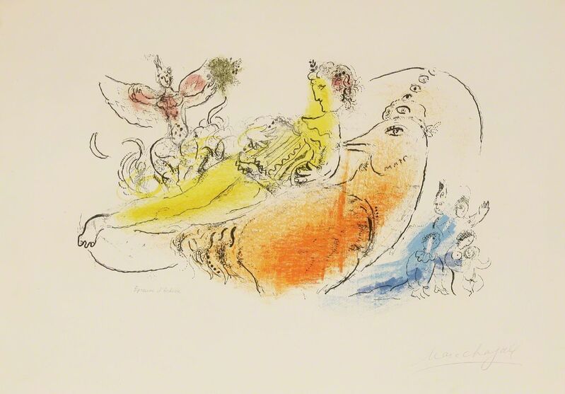 Marc Chagall, ‘L'Accordéoniste (Mourlot 204)’, 1957, Print, Lithograph printed in colours, Sworders