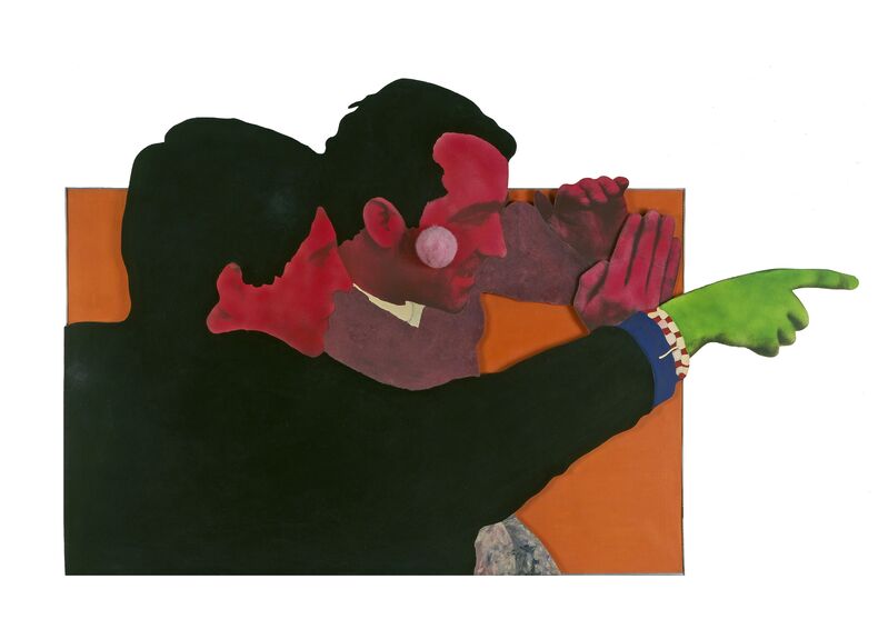 Martial Raysse, ‘A propos de New York en Peinturama’, 1965, Mixed Media, Assembling, flocking, spray painting, xerography, powder puff on canvas and super 8 film, Galerie Natalie Seroussi