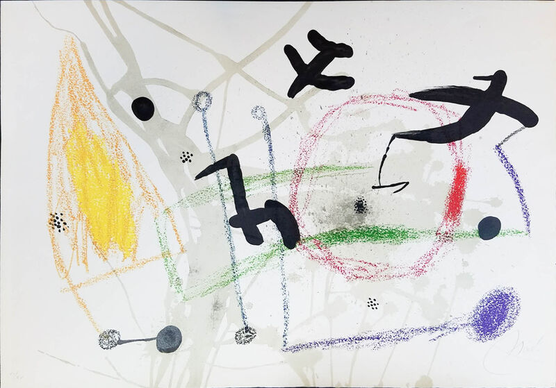 Joan Miró, ‘UNTITLED from Maravillas con Variaciones Acrósticas en el Jardín de Miró (Wonders with Acrostic Variations in the Garden of Miró)’, 1975, Print, Original lithograph printed in colors on wove paper bearing the “ARCHES / FRANCE” watermark., Galerie d'Orsay