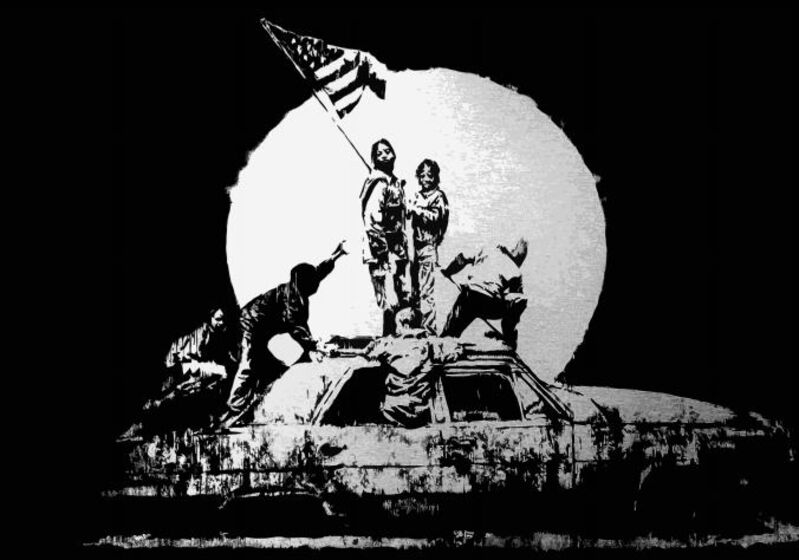 Banksy, ‘Silver Flags’, 2006, Print, Screenprint, Imitate Modern