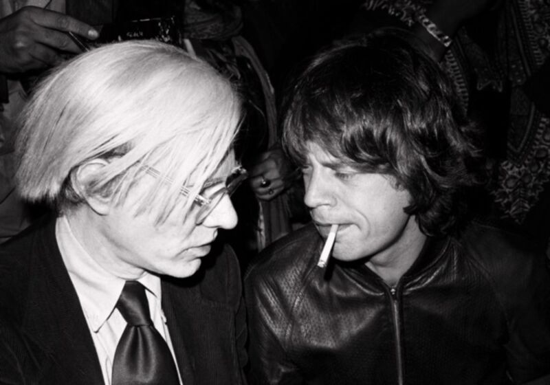 Lynn Goldsmith, ‘Andy Warhol Mick Jagger ’, 1977, Photography, Archival Digital Print, Mouche Gallery