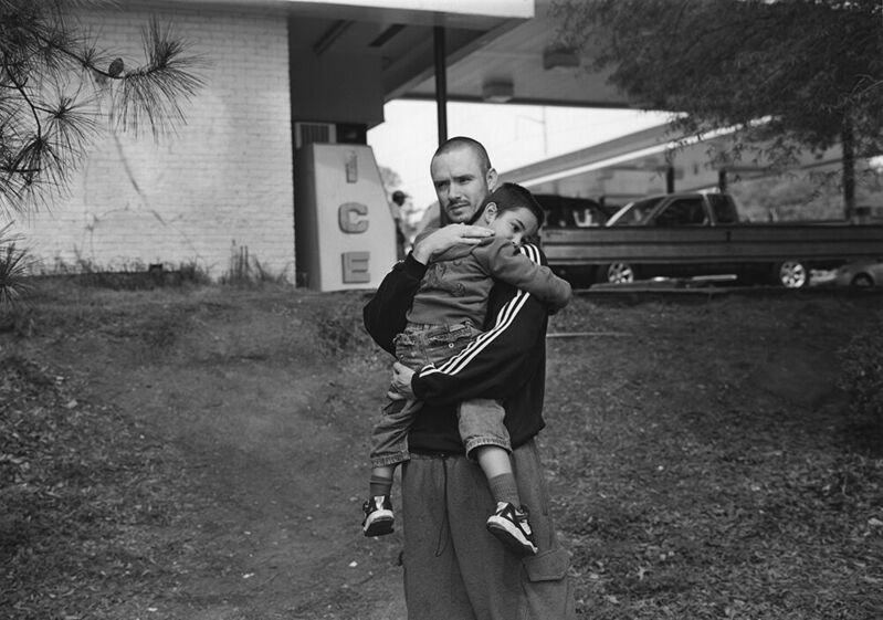 Mark Steinmetz, ‘Atlanta, GA (father and son by gas station)’, 2007, Photography, Silver gelatin print, Yancey Richardson Gallery