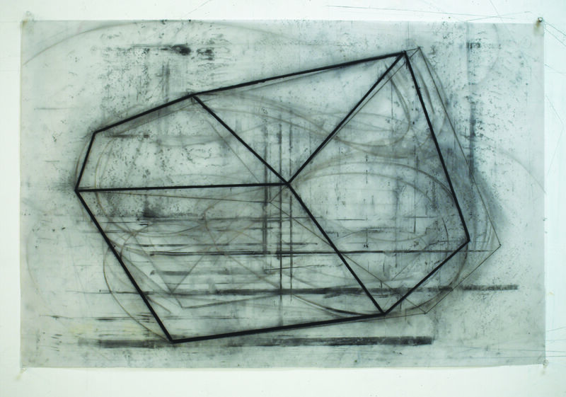 David Row, ‘ONE’, 2013, Drawing, Collage or other Work on Paper, Charcoal on vellum, McClain Gallery