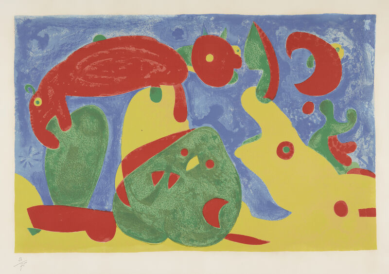 Joan Miró, ‘The Night, the Bear II [Cramer 108]’, 1966, Print, Lithograph in colours on arches wove, Roseberys