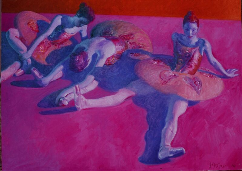 John Asaro, ‘Rose and Grey Dancers’, ca. 2016, Painting, Oil on Linen, Ethos Contemporary Art