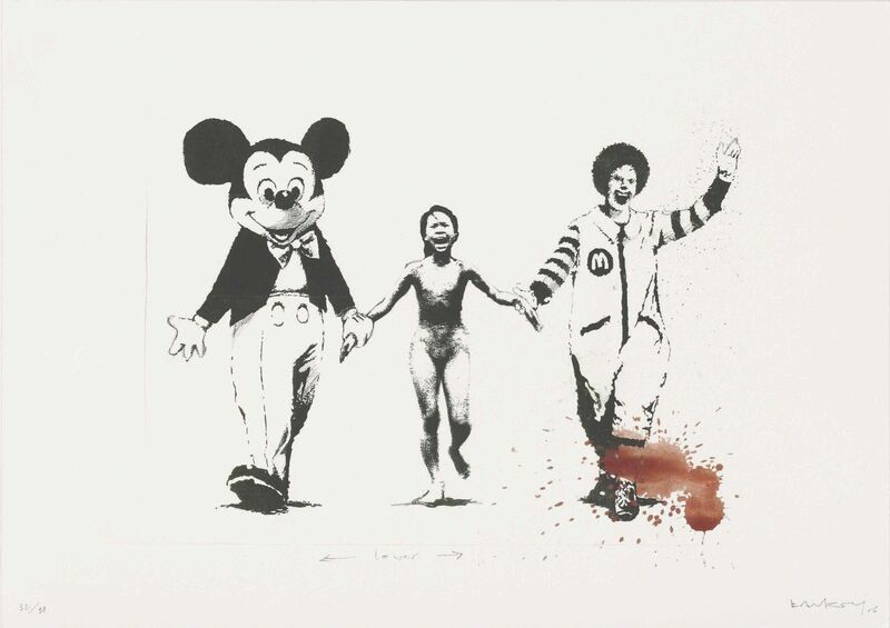 Banksy, ‘Napalm (Can't beat the Feeling), from: In the darkest hour there may be light’, 2006, Print, Digital pigment print in colours on wove paper, Christie's