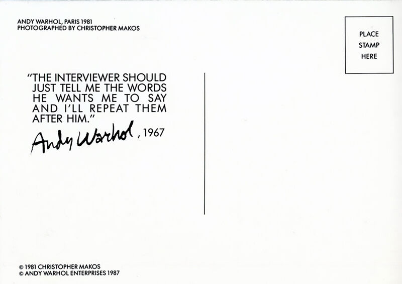 Andy Warhol, ‘Andy Warhol Memorial Mass St. Patricks Cathedral 1987 (original invites)’, 1987, Ephemera or Merchandise, Ink on paper, Lot 180