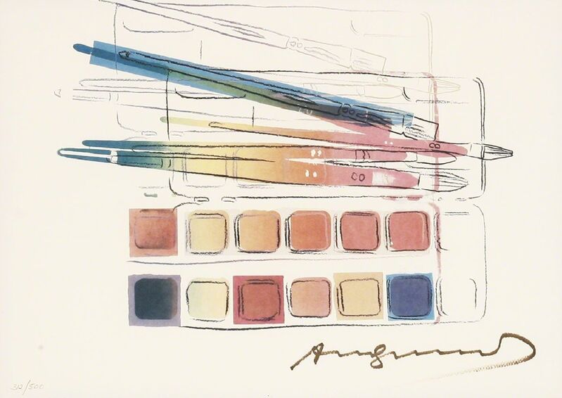 Andy Warhol, ‘Watercolor Paint Kit With Brushes (Feldman & Schellmann II.288)’, 1984, Print, Offset lithograph printed in colours, Sworders