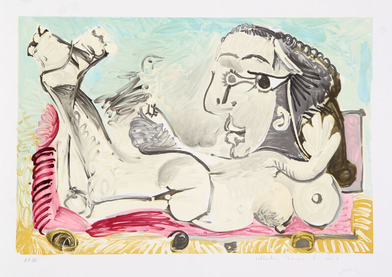 Pablo Picasso, ‘Nu Couché à l'oiseau, 1968’, 1979-1982, Print, Lithograph on Arches paper, RoGallery