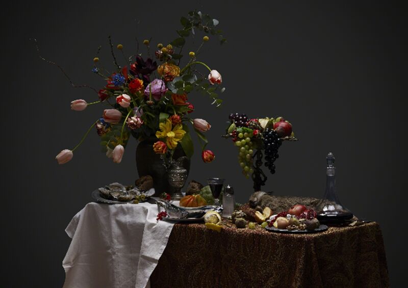 Red Saunders, ‘Dutch Kitchen Still Life with Flowers’, 2013, Photography, Hahnemuhle Pearl Giclee print on Diabond in tray frame, Cynthia Corbett Gallery