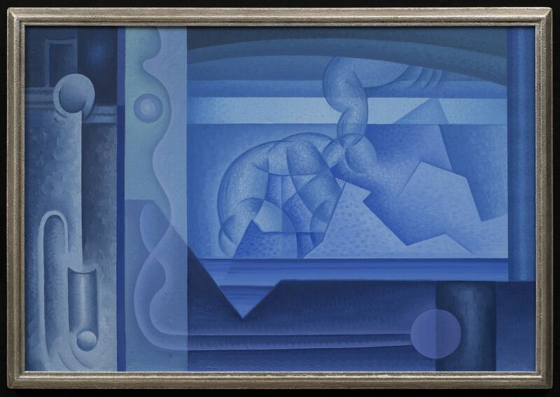 Raymond Jonson, ‘Abstraction in Blue’, 1930, Painting, Oil on canvas, Aaron Payne Fine Art