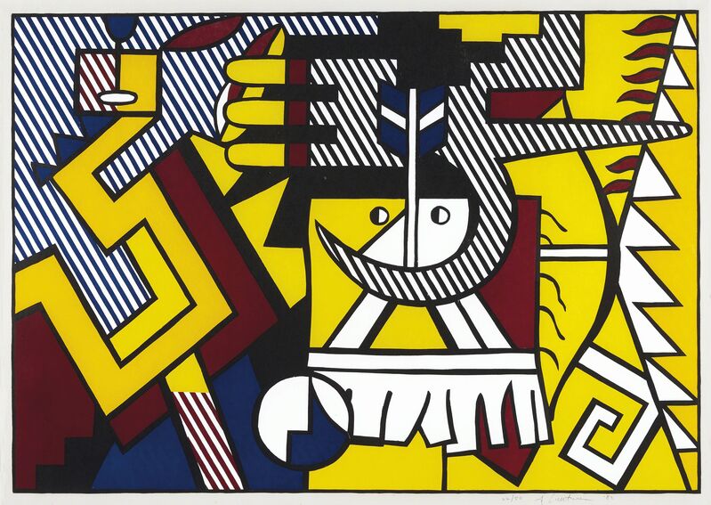 Roy Lichtenstein, ‘American Indian Theme VI, from American Indian Theme’, 1980, Print, Woodcut in colors, on handmade Suzuki paper, Christie's