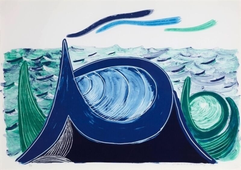 David Hockney, ‘The Wave’, 1990, Print, Lithograph in colors on Arches wove paper, West Chelsea Contemporary