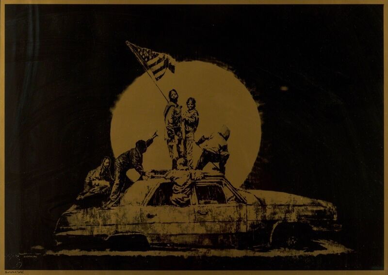 Banksy, ‘Gold Flag’, 2008, Print, Screenprint in colours, Forum Auctions