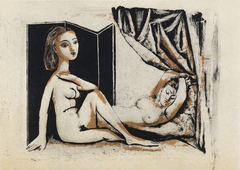 Pablo Picasso, ‘Les Deux Femmes Nues (The Two Naked Women), 1949 Limited edition Lithograph by Pablo Picasso’, 1949, Reproduction, Lithograph, Globe Photos