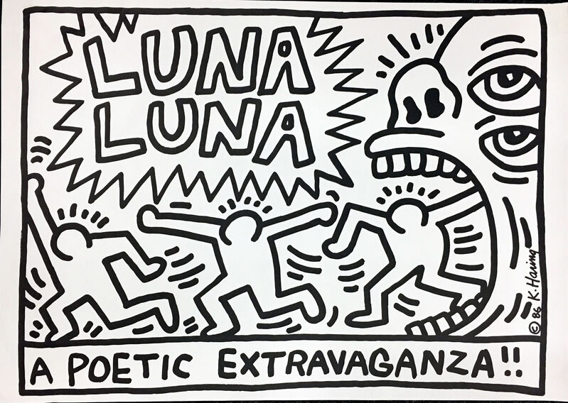 Keith Haring, ‘Keith Haring Luna Luna A Poetic Extravaganza! 1986’, 1986, Posters, Offset lithograph, Lot 180