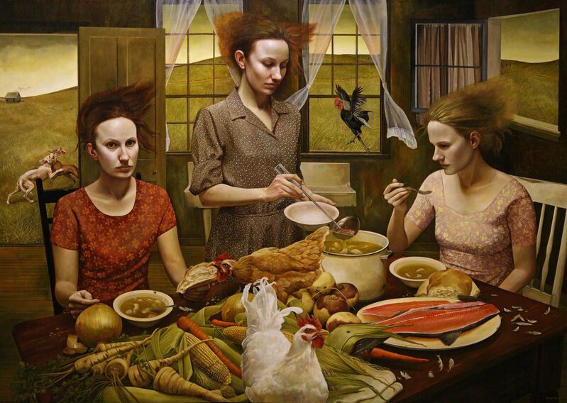 Andrea Kowch, ‘The Feast - 1st Limited Edition Framed Hand Signed Print’, 2017, Print, Limited Edition Signed Print, RJD Gallery