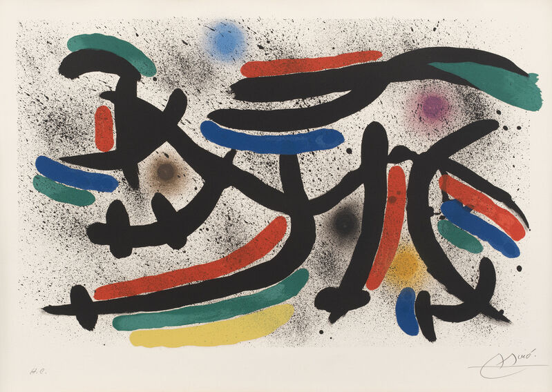 Joan Miró, ‘Joan Miró Lithographe I: one plate (M. 865, see C. 160)’, 1972, Print, Lithograph in colors, on Arches paper, with full margins., Phillips
