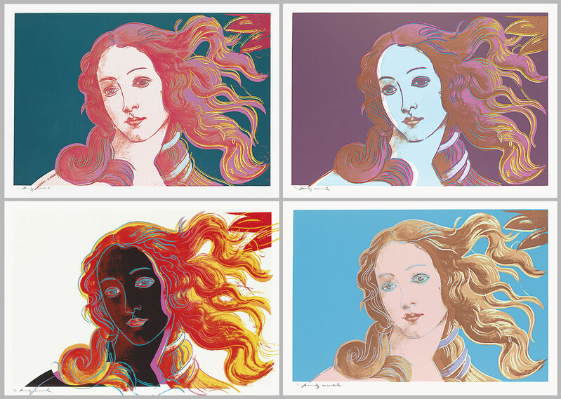 Andy Warhol, ‘Details of Renaissance Paintings (Sandro Botticelli, Birth of Venus) Portfolio (F&S.II.316-319)’, 1984, Print, Complete Suite of Four Screenprints on Arches Aquarelle (Cold Pressed) paper, Robin Rile Fine Art