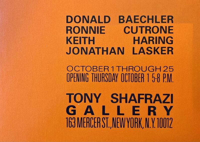 Keith Haring, ‘Keith Haring Tony Shafrazi Gallery 1981’, 1981, Ephemera or Merchandise, Gallery invite, Lot 180 Gallery