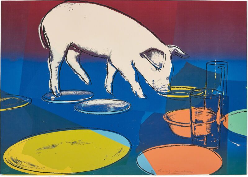 Andy Warhol, ‘Fiesta Pig’, 1979, Print, Screenprint in colours, on Arches 88 paper, the full sheet, Phillips