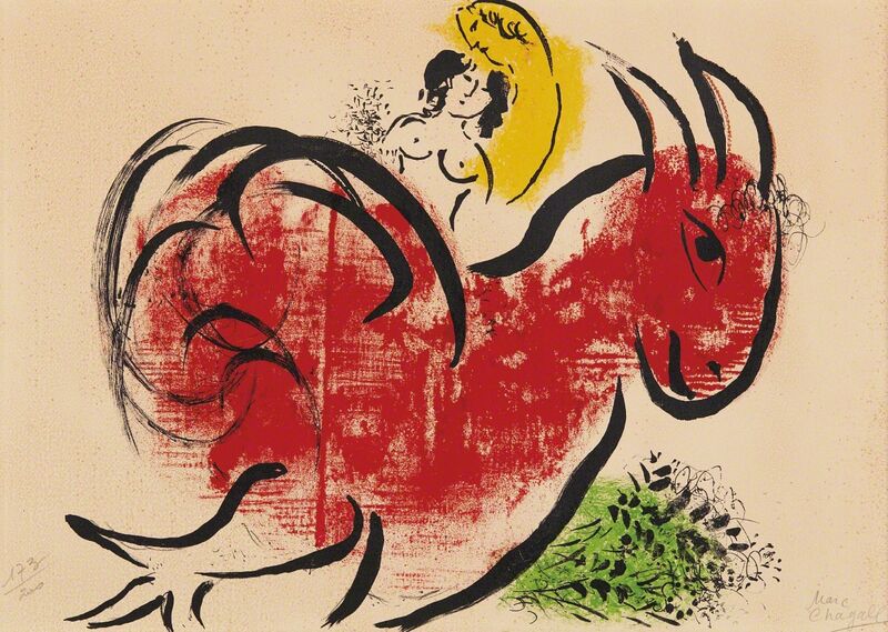 Marc Chagall, ‘Le coq rouge (The Red Rooster)’, 1952, Print, Lithograph in colors, on Arches paper, the full sheet, Phillips