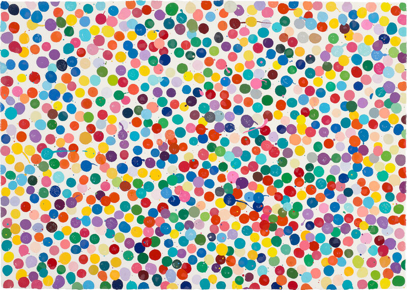Damien Hirst, ‘4101 Like Dreams, from The Currency’, 2016, Drawing, Collage or other Work on Paper, Enamel paint, on handmade paper, contained in the original black card box., Phillips