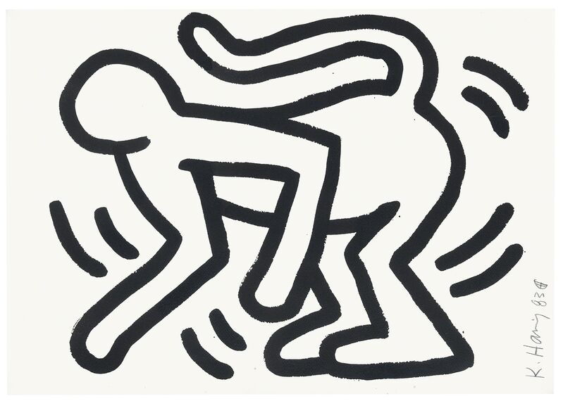 Keith Haring, ‘Monkey Man’, 1983, Drawing, Collage or other Work on Paper, Ink on paper, Rosenfeld Gallery LLC