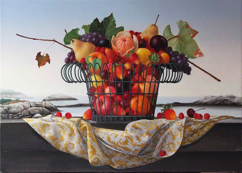 James Aponovich, ‘Appledore, Basket of Fruit’, 2013, Painting, Oil on Canvas, Clark Gallery