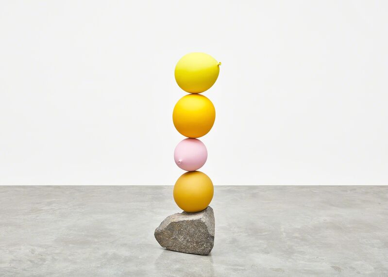 Gimhongsok, ‘Untitled (Short People) Yellow, Yellow, Pink, Yellow’, 2018, Sculpture, Cast bronze, stone, Tina Kim Gallery