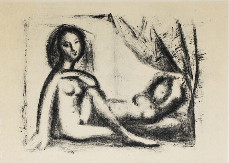 Pablo Picasso, ‘Les Deux Femmes Nues (The Two Naked Women), 1949 Limited edition Lithograph by Pablo Picasso’, 1949, Reproduction, Lithograph, Globe Photos