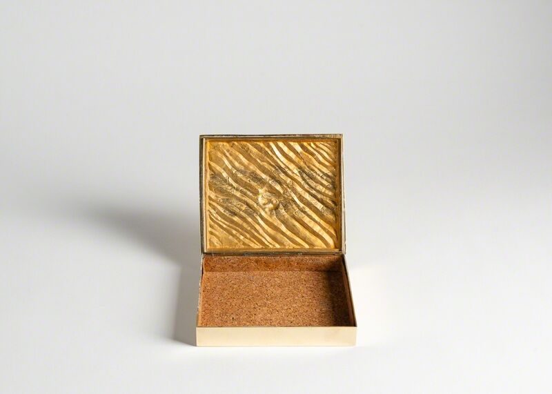 Line Vautrin, ‘La Mer "The Sea" Box’, ca. France, circa 1942, 1950, Design/Decorative Art, Bronze doré box, interior lined with cork, Maison Gerard