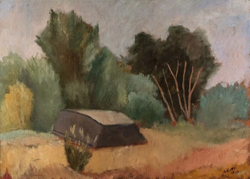 Alberto Ziveri, ‘Landscape’, 1927, Painting, Oil on board, Finarte