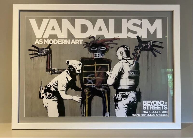 Banksy, ‘Vandalism as Modern Art’, 2018, Ephemera or Merchandise, Offset lithograph in colors on smooth wove paper, AYNAC Gallery