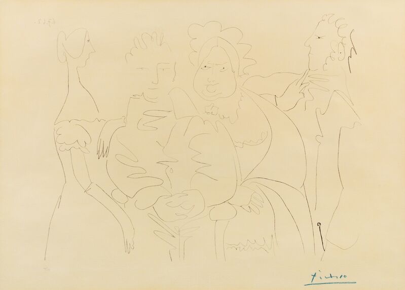 Pablo Picasso, ‘Portrait de Famille V (Quatre Personnages)’, Print, Lithograph, Hindman