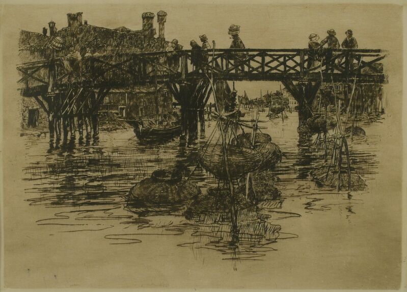 Frank Duveneck, ‘Fishing Nets, Venice’, 1883, Print, Etching, Private Collection, NY