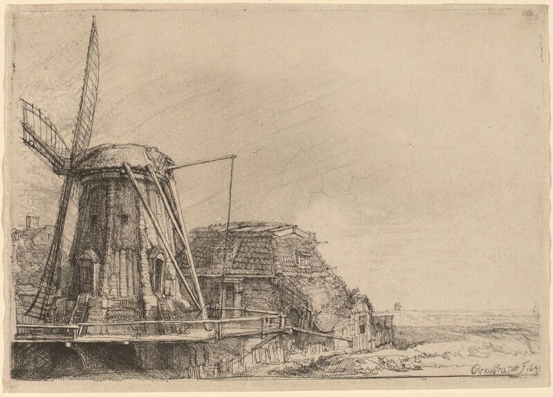Rembrandt van Rijn, ‘The Windmill’, 1641, Print, Etching, National Gallery of Art, Washington, D.C.