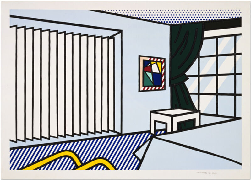 Roy Lichtenstein, ‘Bedroom’, 1991, Print, 10-color woodcut and screenprint, Upsilon Gallery