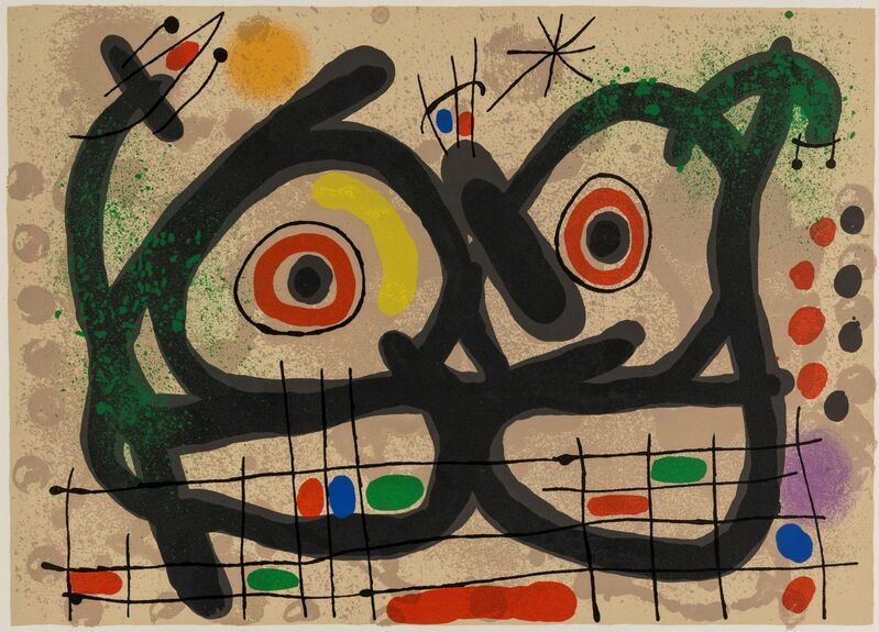 Joan Miró, ‘Le Lézard Aux Plumes D'Or (Mourlot 477, 529)’, 1967, Print, Two lithographs printed in colours, Forum Auctions