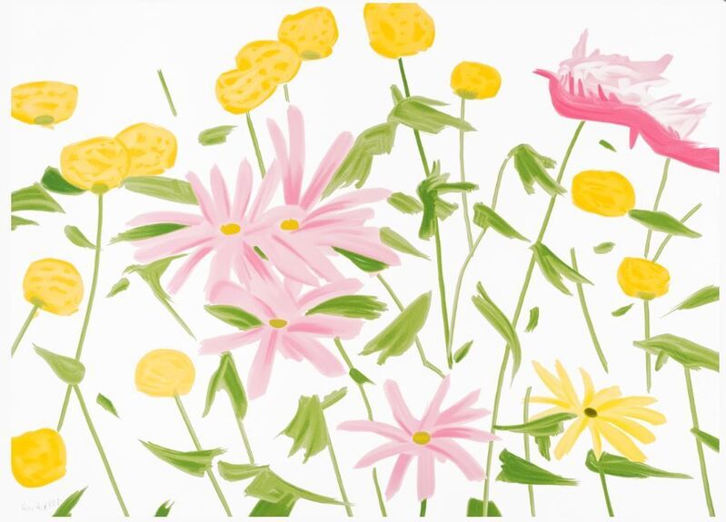 Alex Katz, ‘Springflowers’, 2017, Print, 24-color silkscreen on Saunders Waterford, William Campbell Contemporary Art Inc