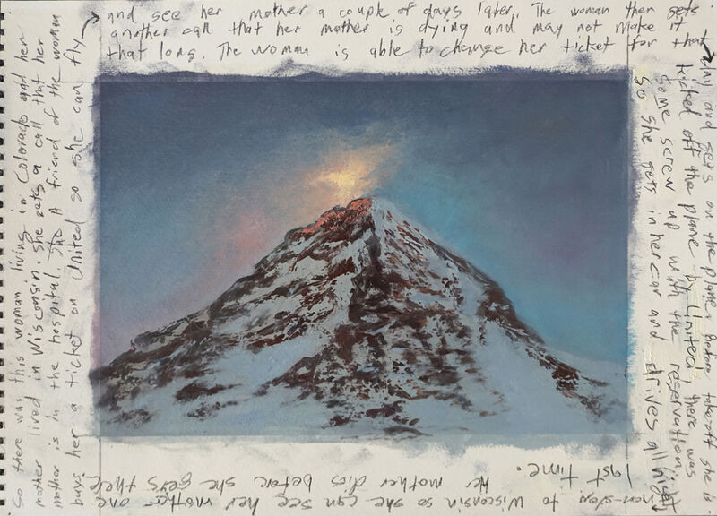 Adam Straus, ‘Mountain with an Unrelated Story’, 2018, Painting, Oil and graphite on paper, Nohra Haime Gallery