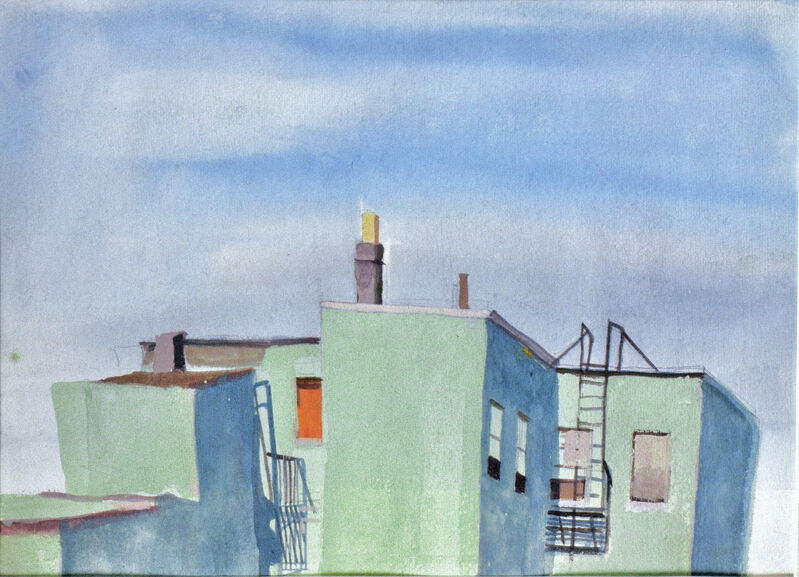 Colleen Franca, ‘Backyard Greenpoint’, 1985, Painting, Gouache on paper, Bowery Gallery